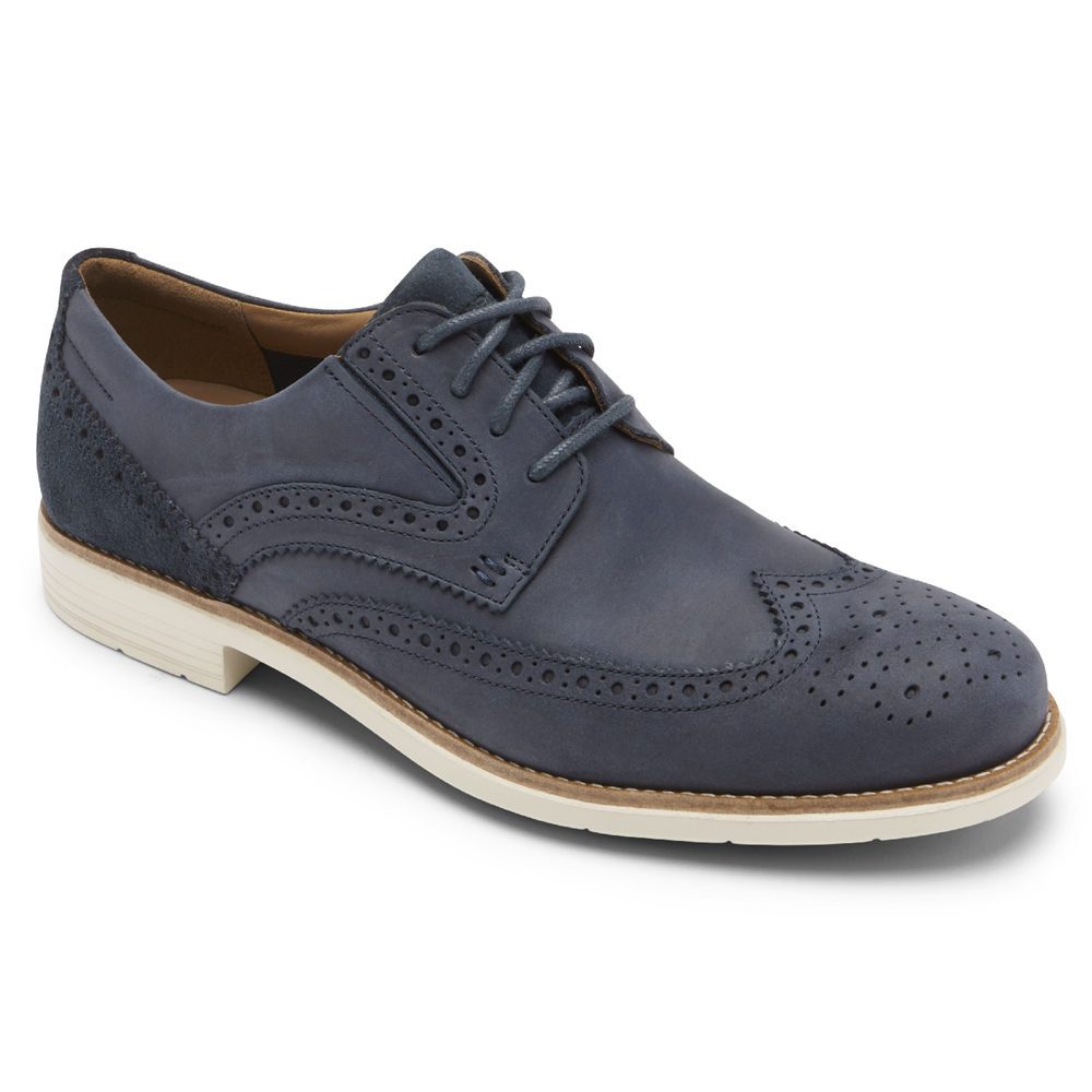 Rockport Joggesko Herre Blå - Total Motion Classic Dress Wingtip - HGWM23796